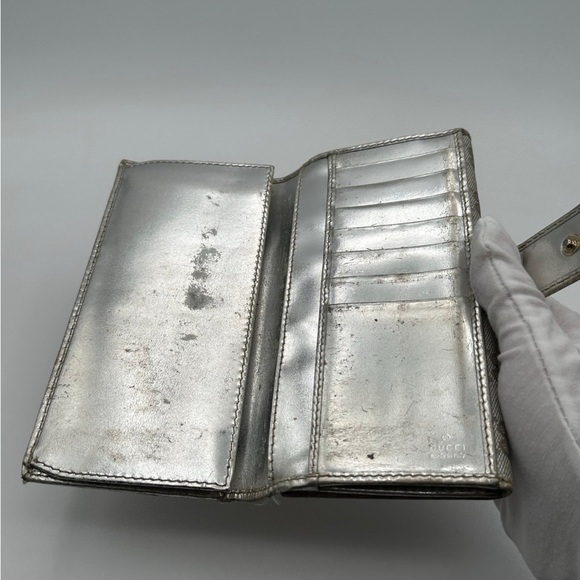 Gucci Wallet GG Canvas and Leather Monogram Britt Continental Long Wallet Gucci - Picture 13 of 17
